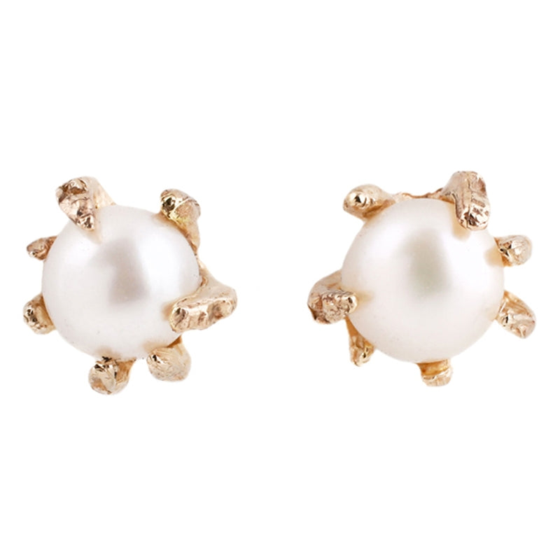 Lauren Wolf White Pearl Studs