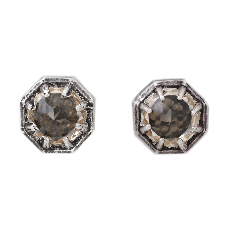 Lauren Wolf Champagne Quartz Studs