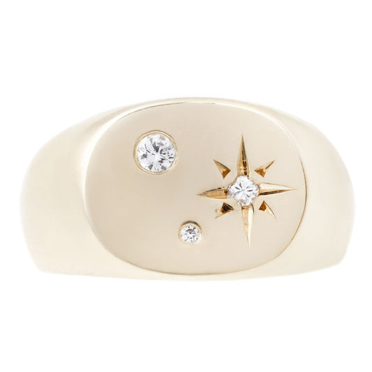 Scosha Diamond Signet Ring