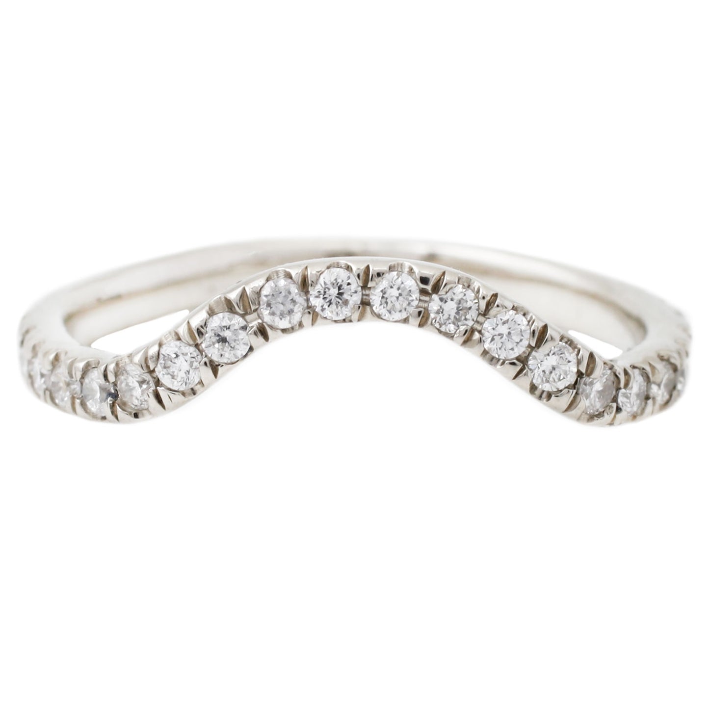 White Gold White Diamond Nesting Band