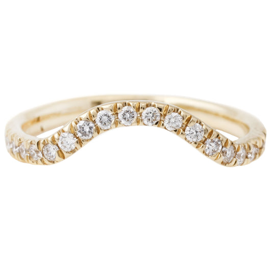 Lauren Wolf Yellow Gold White Diamond Nesting Band
