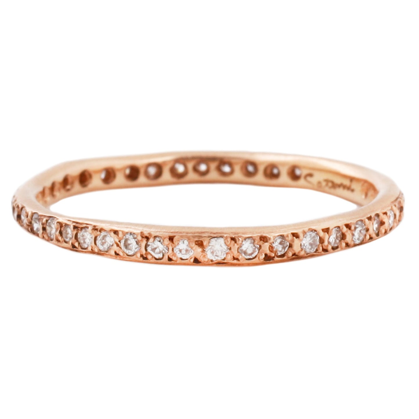 Satomi Kawakita White Diamond Eternity Band in Rose Gold