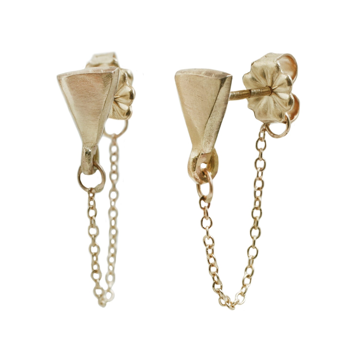 Michael Spirito Gold Triangle Ear Chains