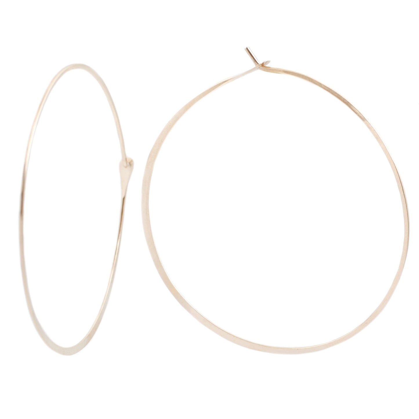 Melissa Joy Manning Yellow Gold Large Hoop Earrings