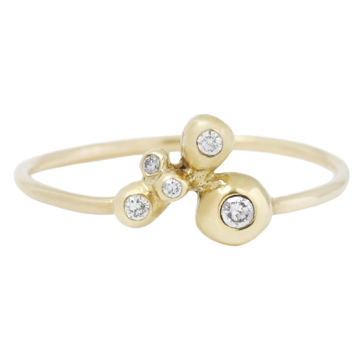 TenThousandThings Molten Gold and Diamond Ring