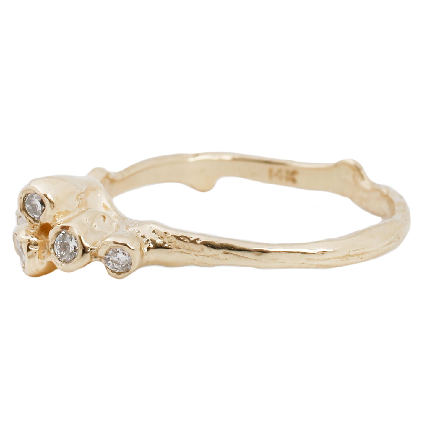 Small Diamond Sea Anemone Ring