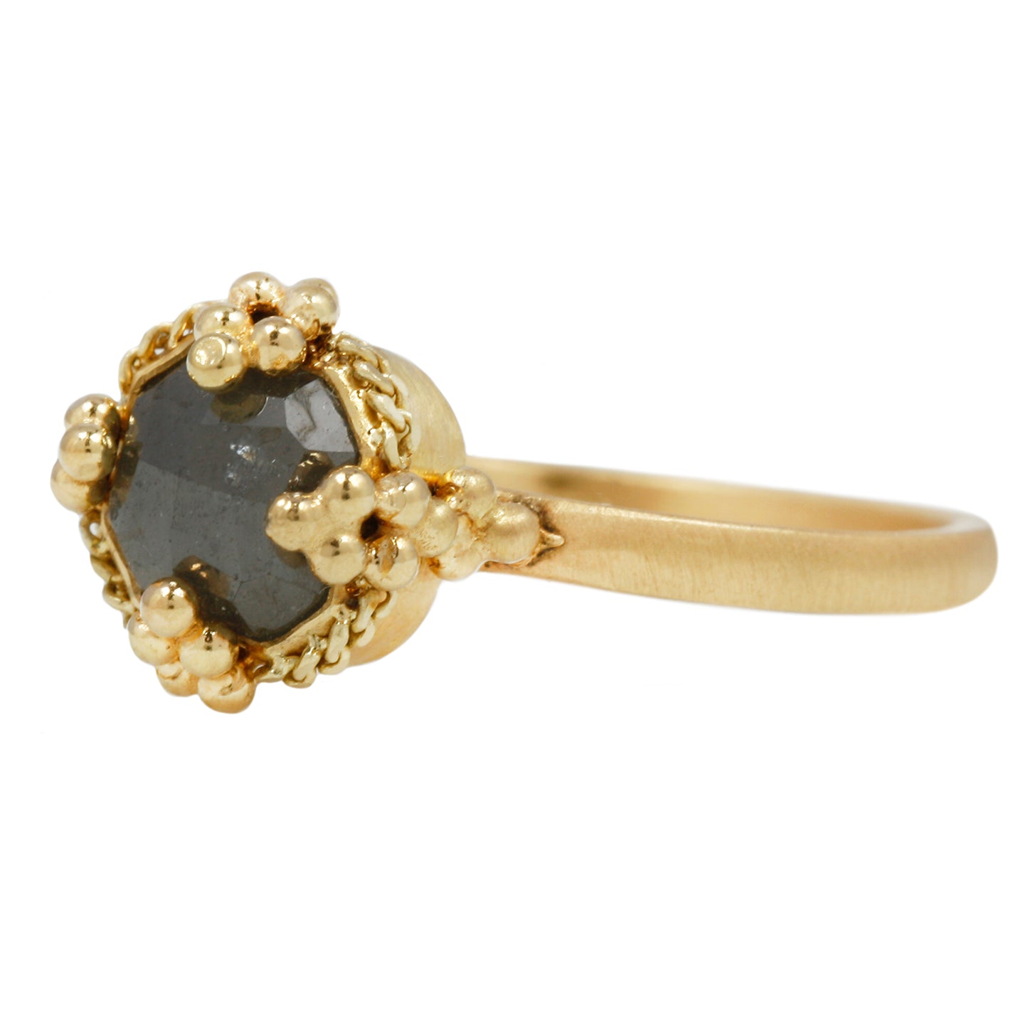 Square Gray Diamond Textile Solitaire