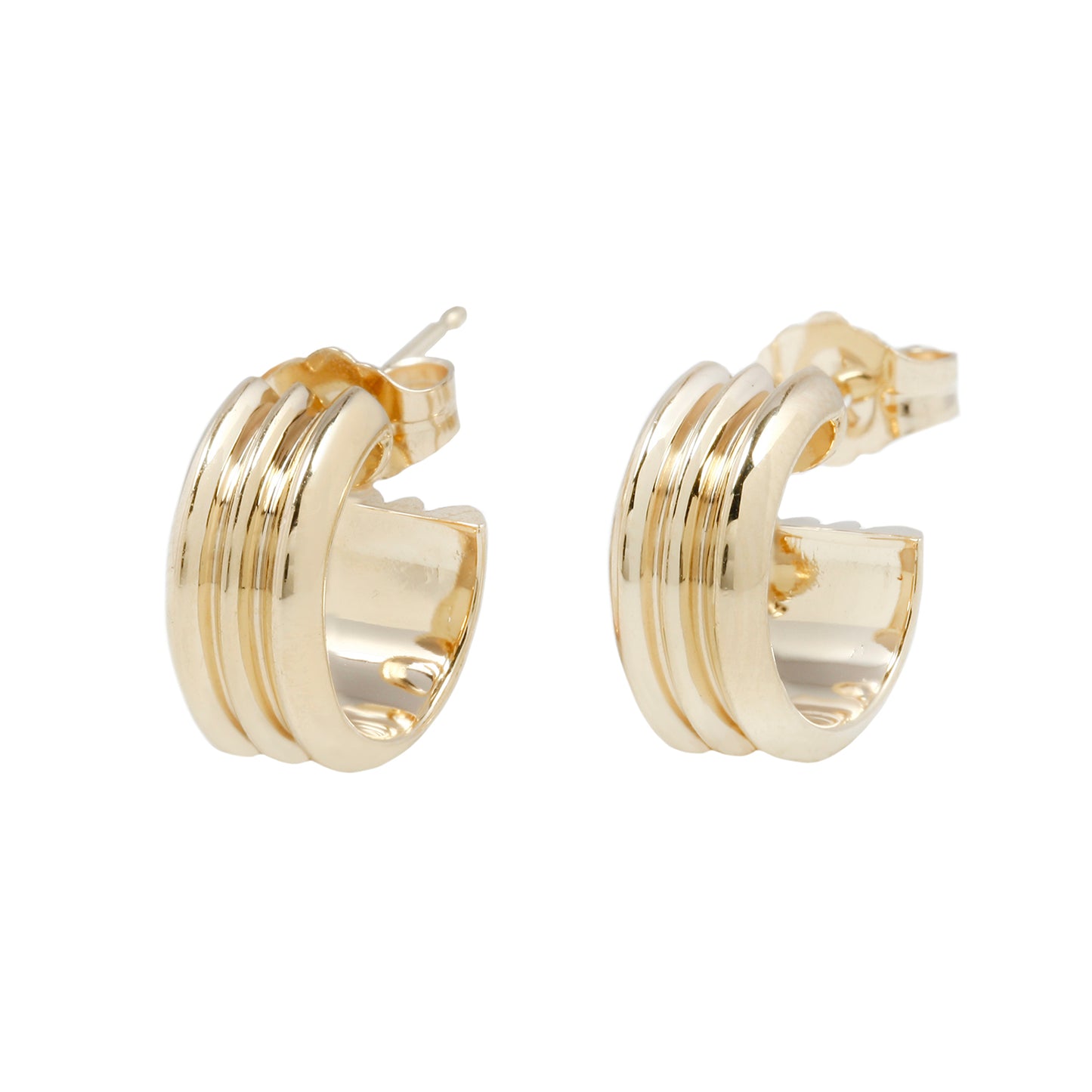 Wide Ripple Hoops