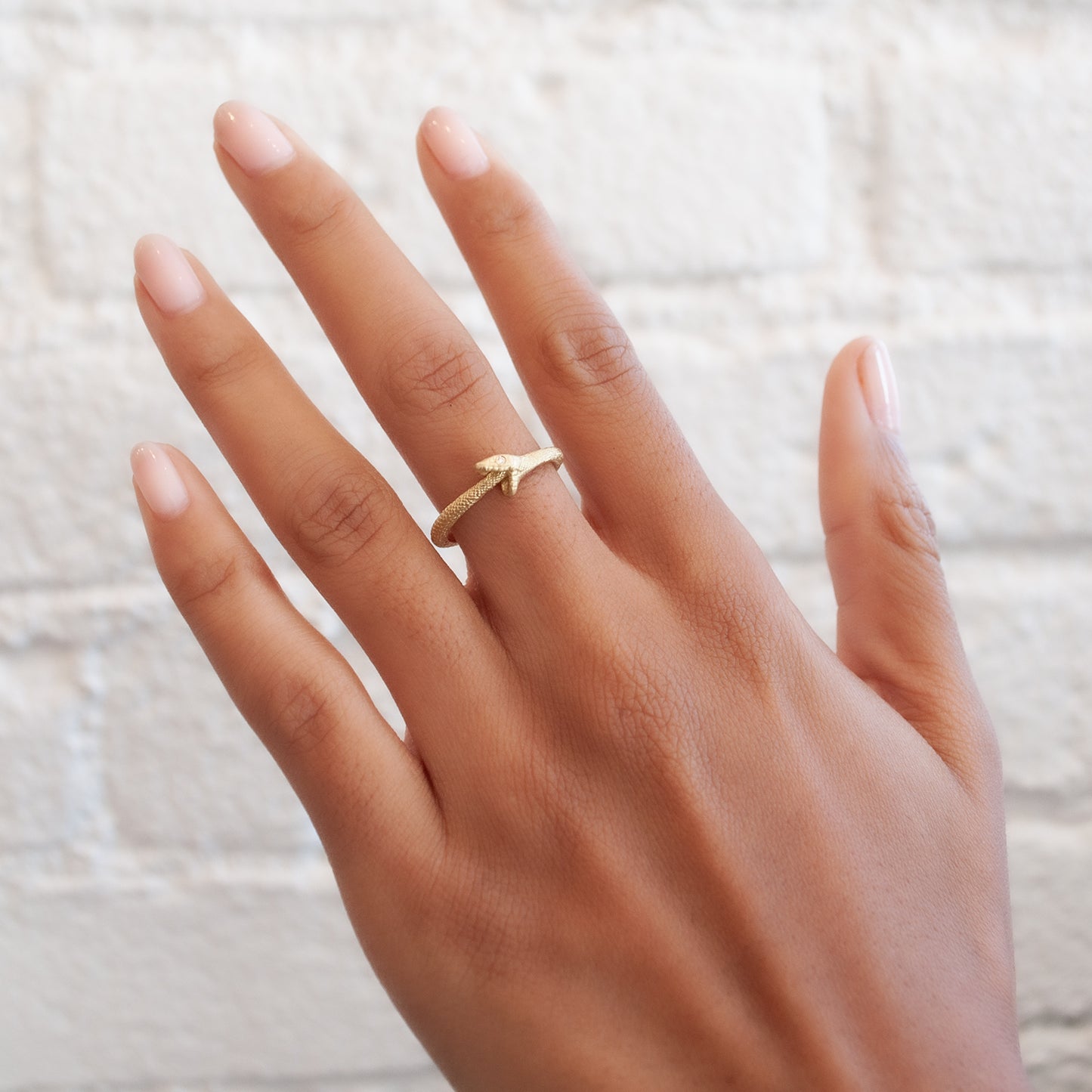 Gold Ouroboros Snake Ring