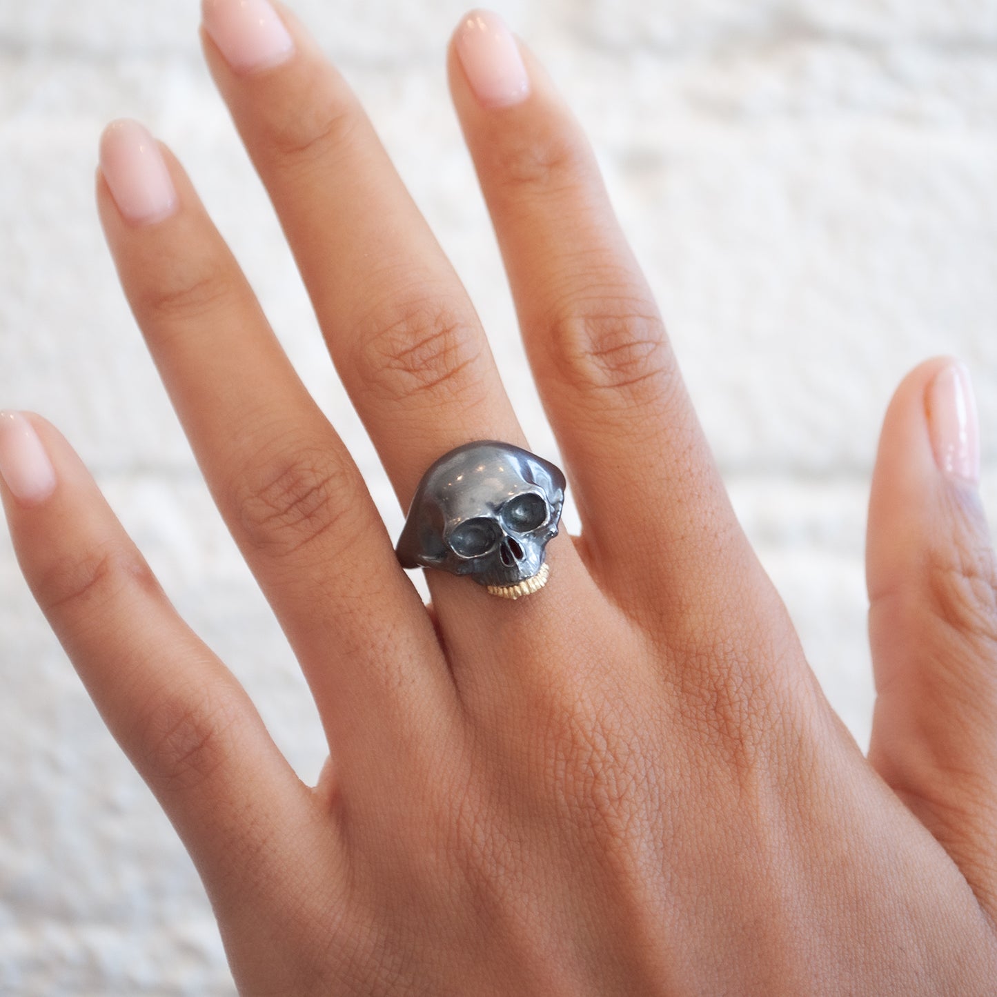 Small Black Skull Ring