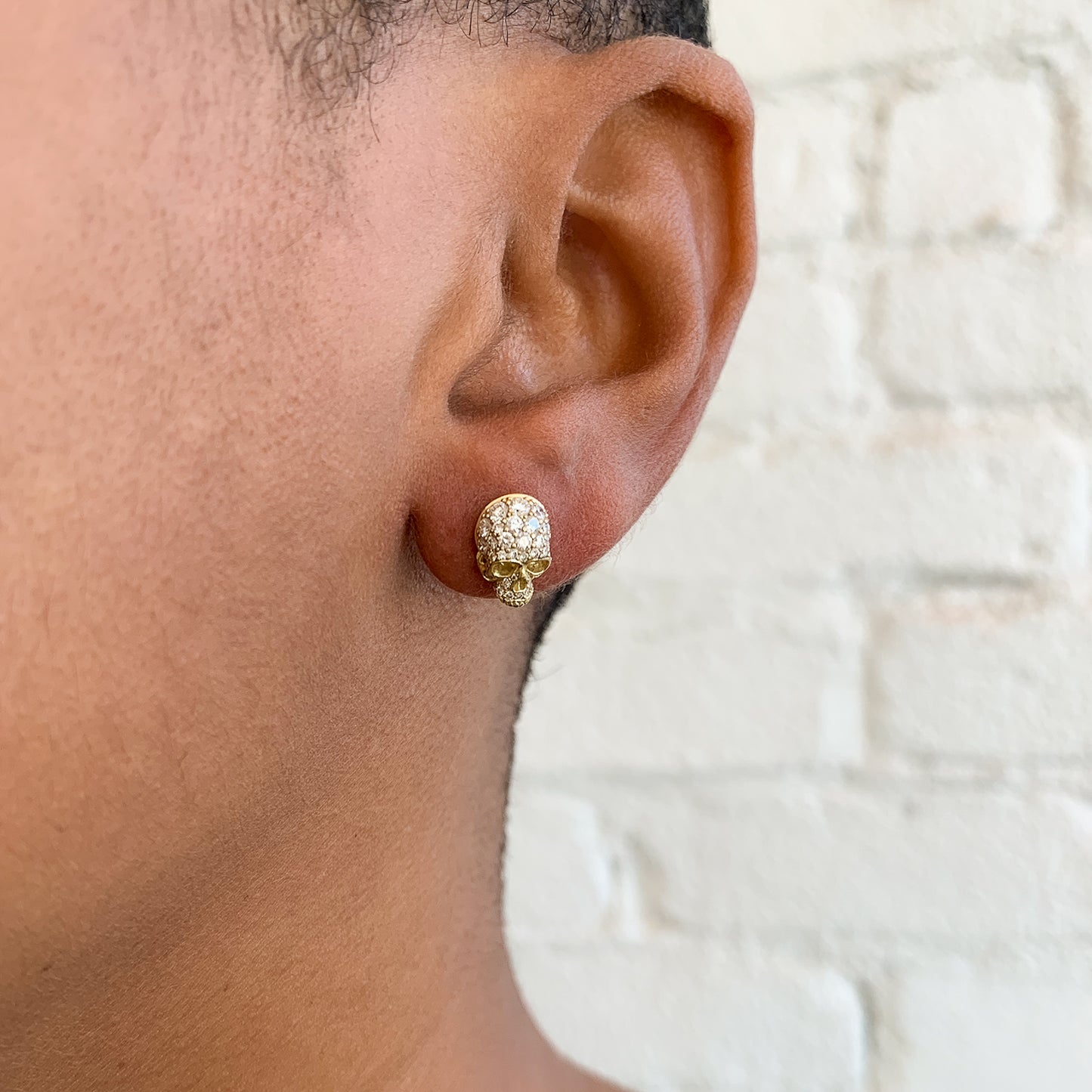 Diamond Skull Studs