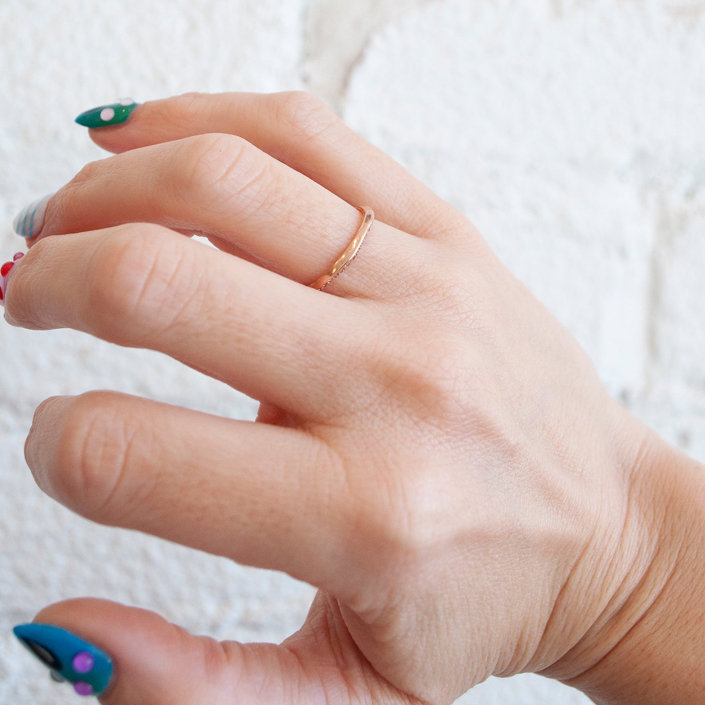 Rose Gold Saturn Ring