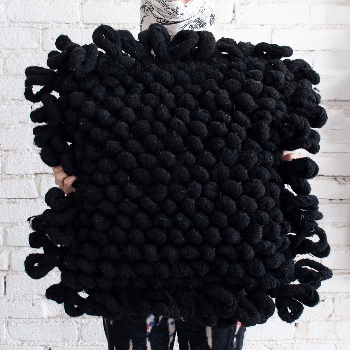 Black Loop Pillow