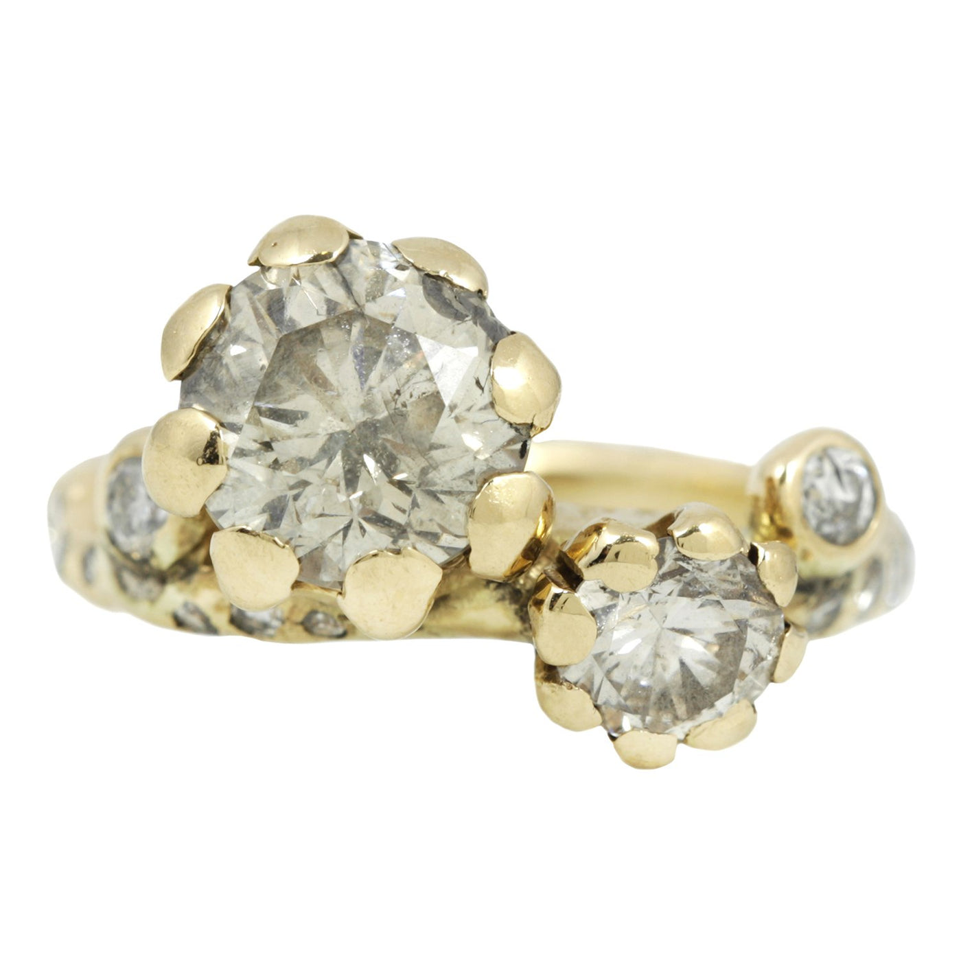 Large Diamond Cluster Bloom Ring