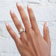 Large Diamond Cluster Bloom Ring 2