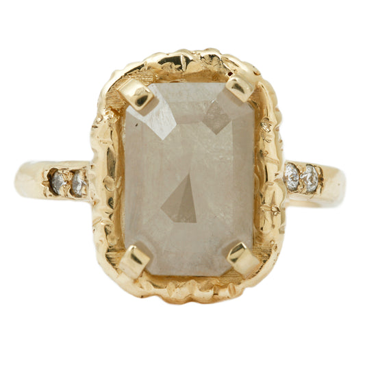 Guardian White Rustic Diamond Ring