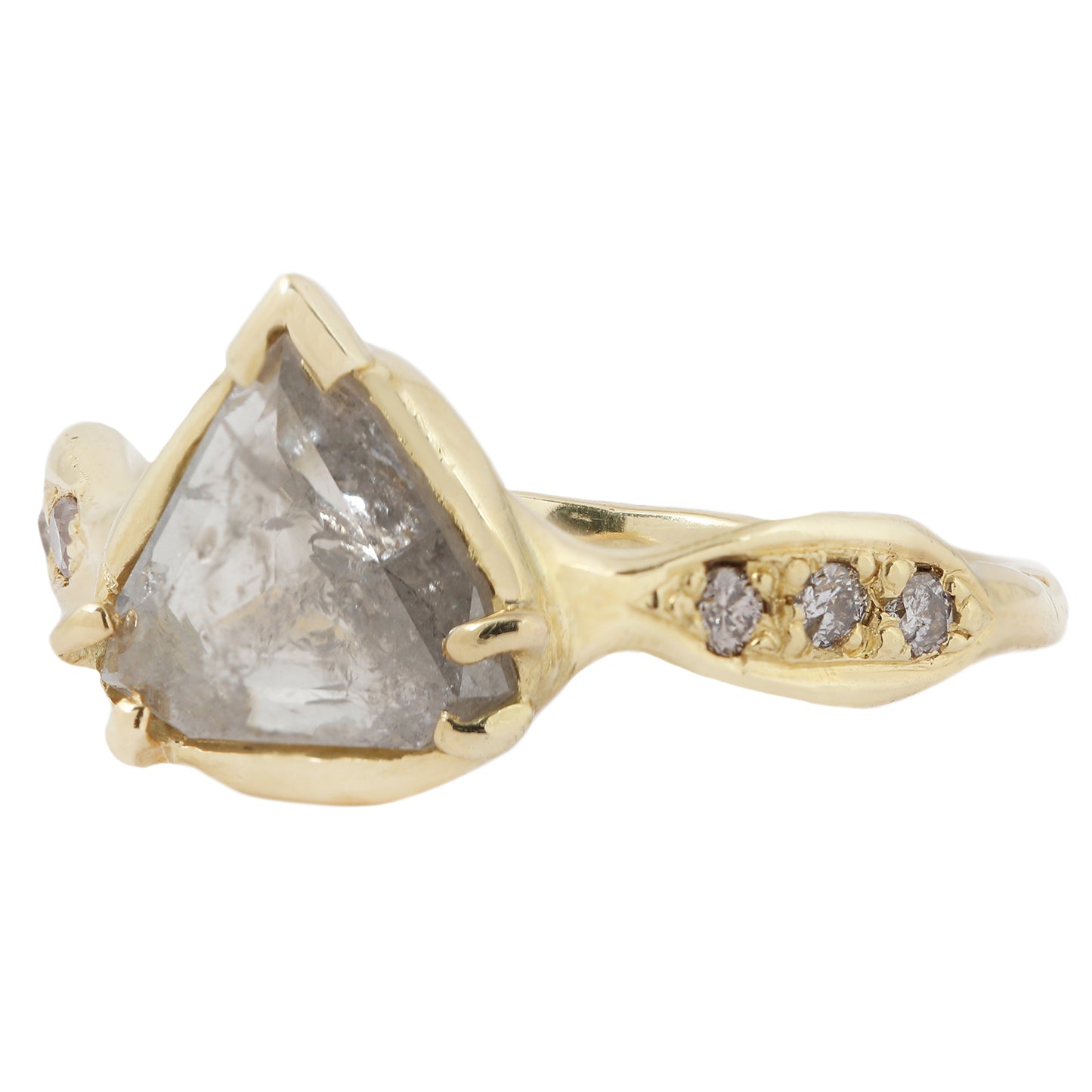 Star Pyramid Rustic Diamond Ring