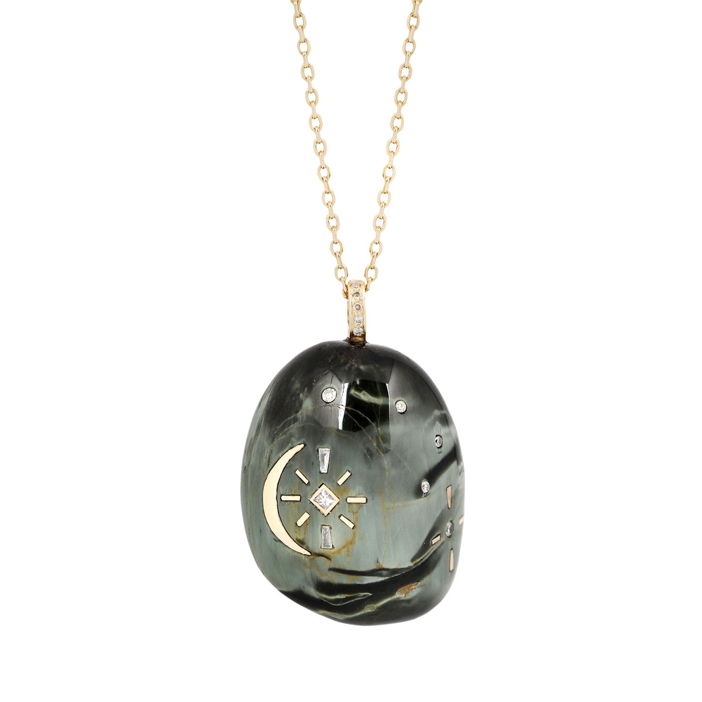 Sun & Moon Cat's Eye Necklace