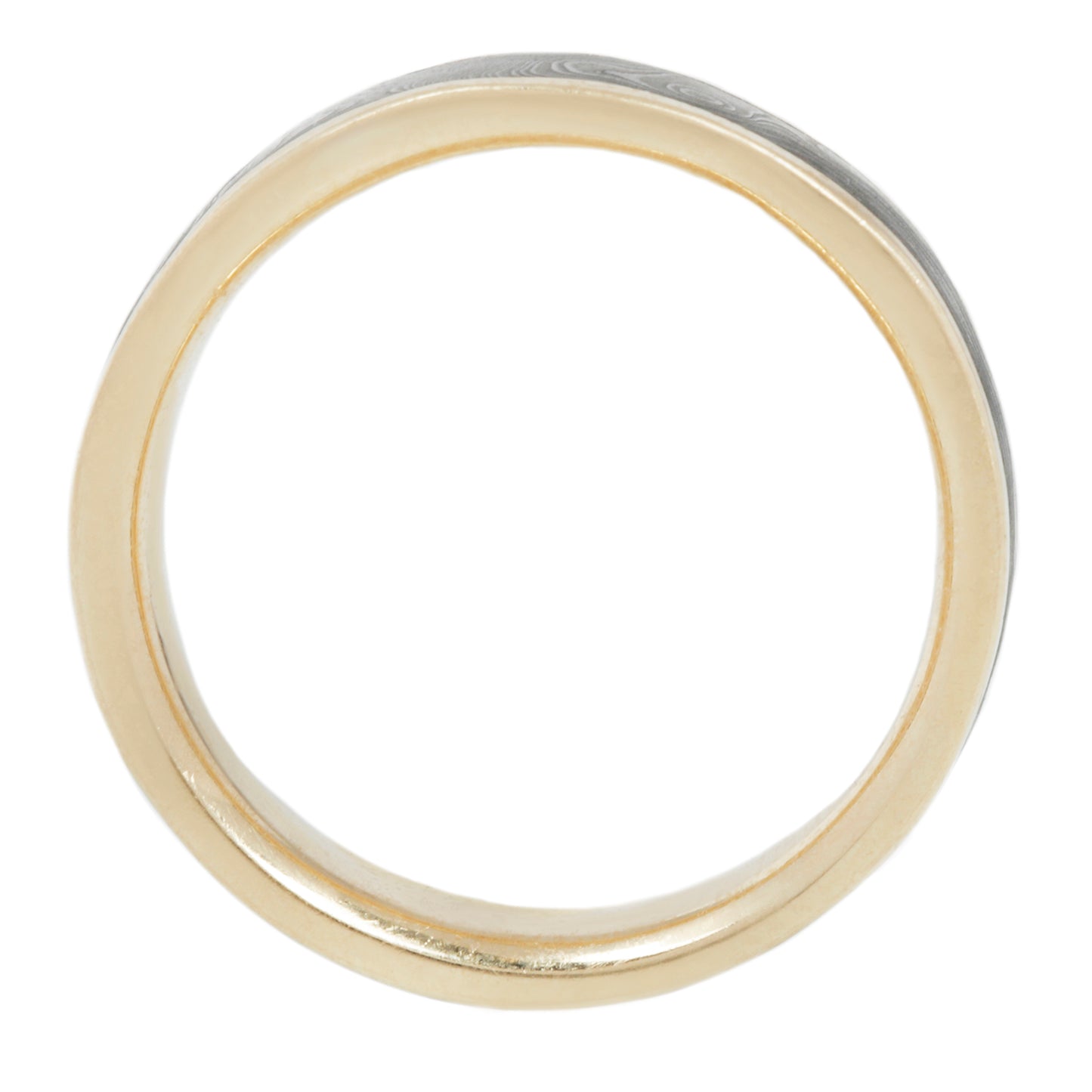 Twist Steel Gold Band