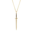 Black Diamond Large Dagger Pendant Necklace 1