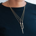 Black Diamond Large Dagger Pendant Necklace 2