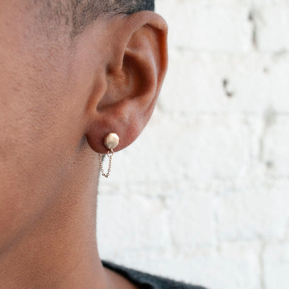 Gold Octagon Ear Chains