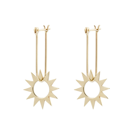 Latch and Spur Gold Earrings