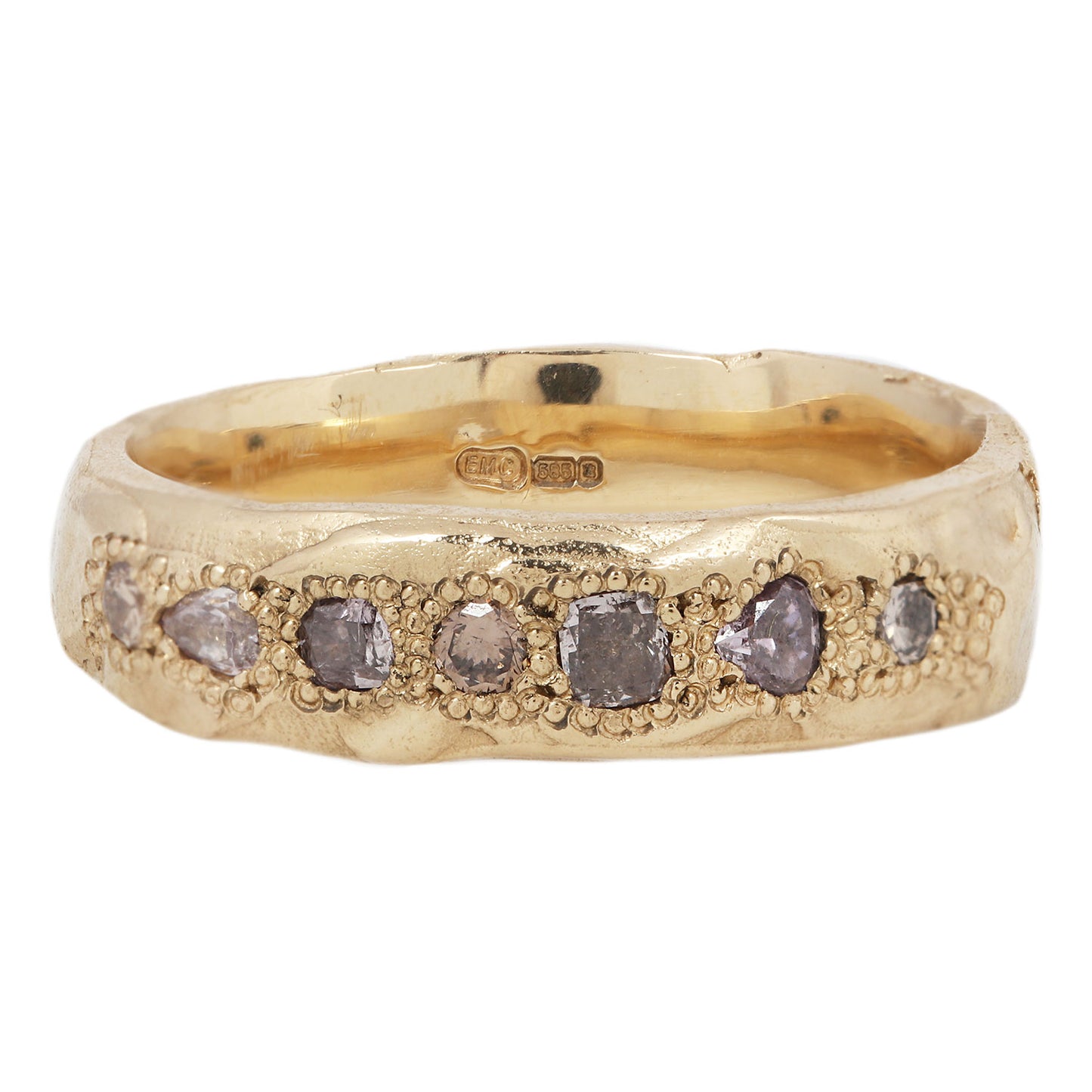 LI Mixed Shape Pink Diamond Scatter Ring