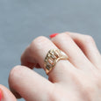 LX Diamond Extra Large V Shape Scatter Ring 2