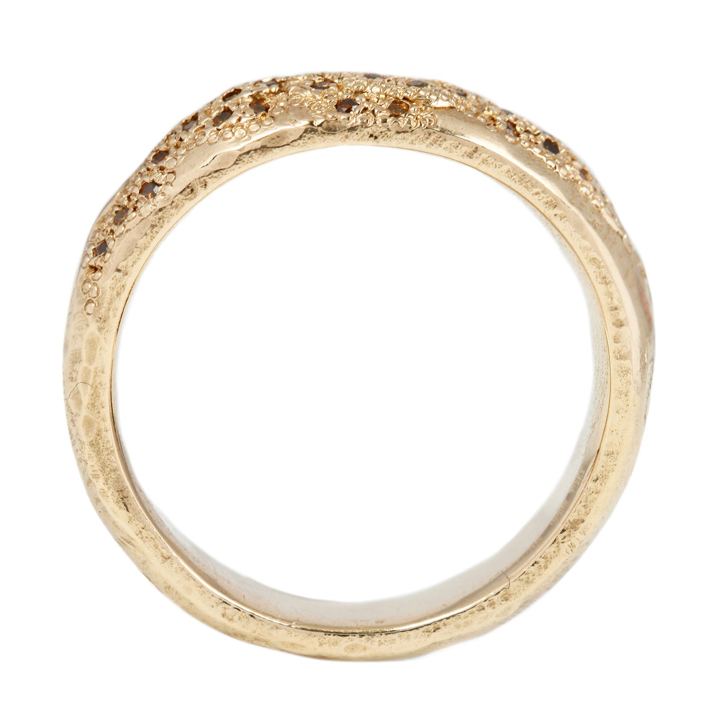 LXIVV Cognac Diamond Half Eternity Band