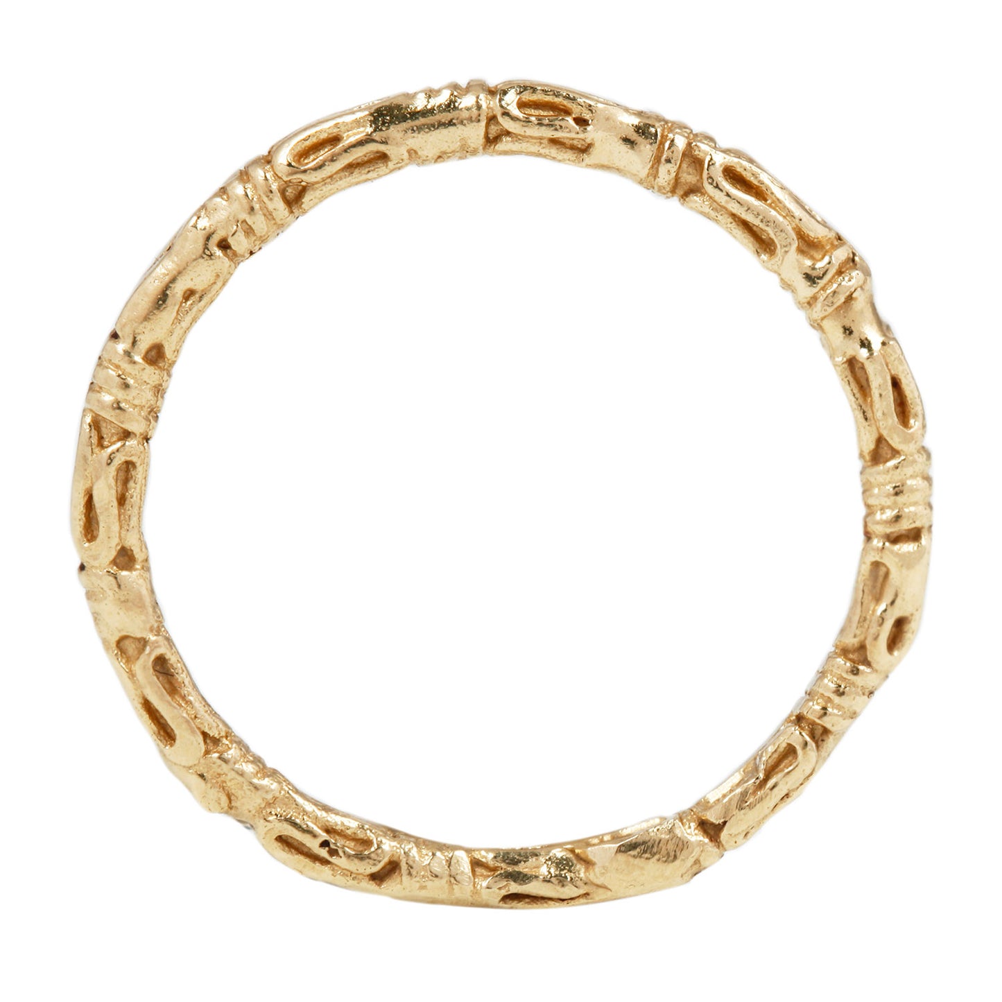 LXXXI Textured Gold Band