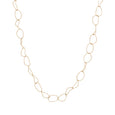 I Slim Textured Gold Link Necklace 1
