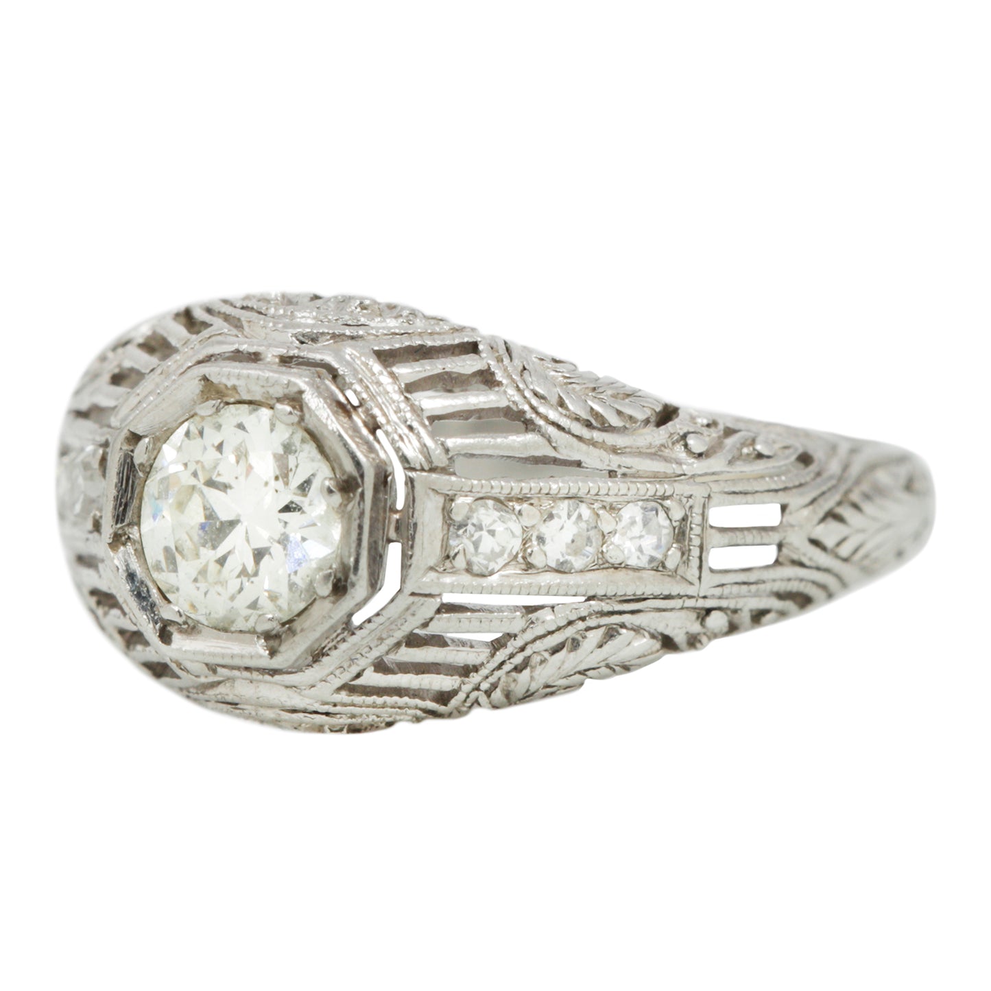 Art Deco Filigree Diamond Ring