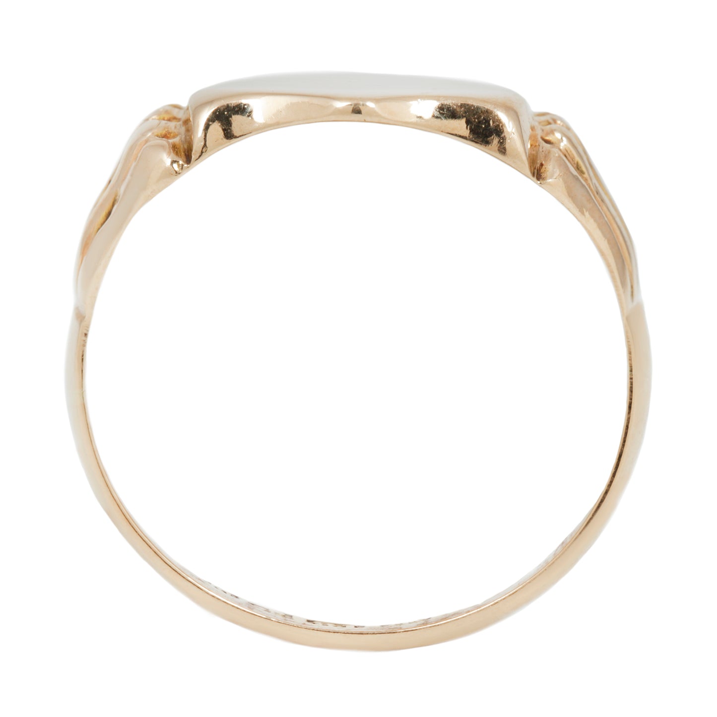 Textured Shoulder Shield Signet Ring