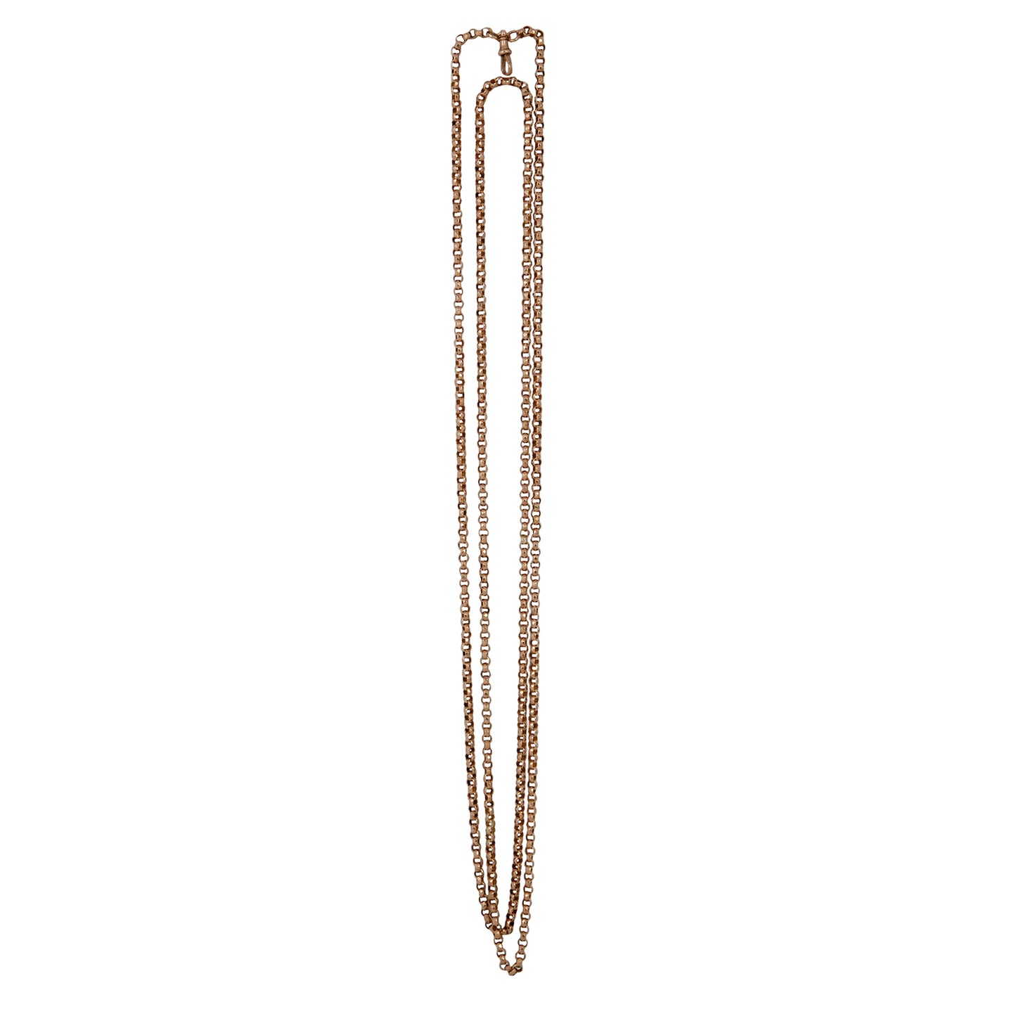 Faceted Rolo Long Guard Chain