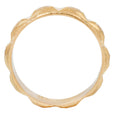 Wide Faceted Gold Band 3