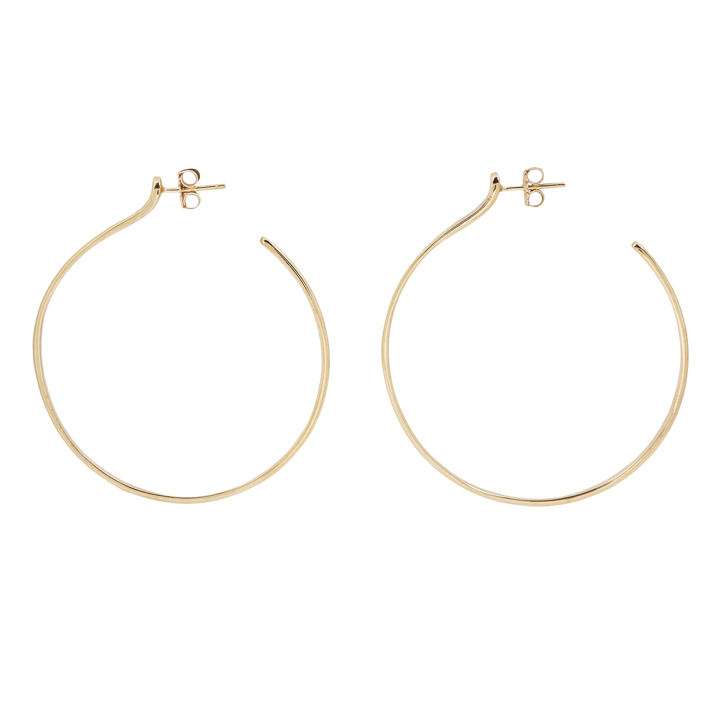 Large Plain Gold Hoops