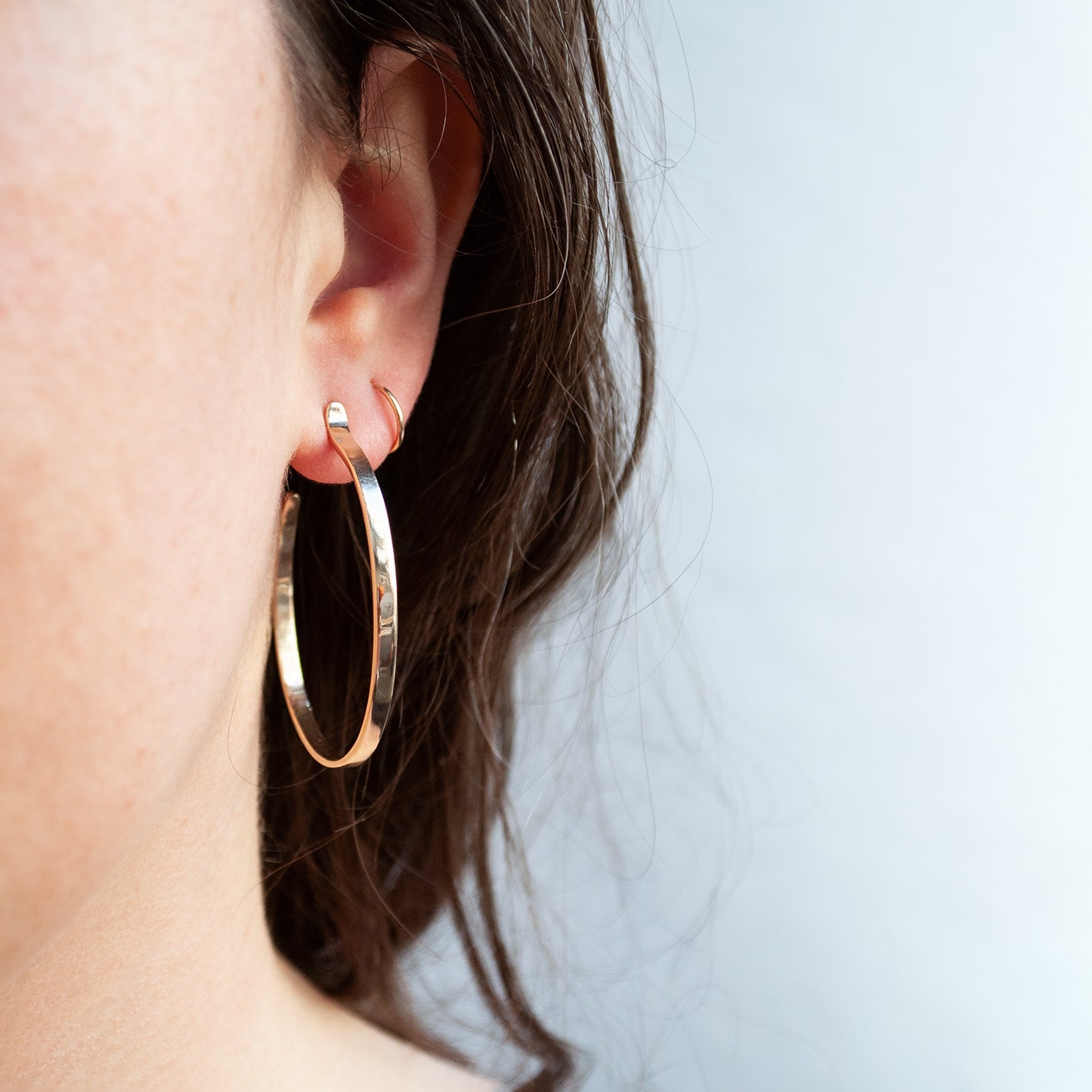 Large Plain Gold Hoops