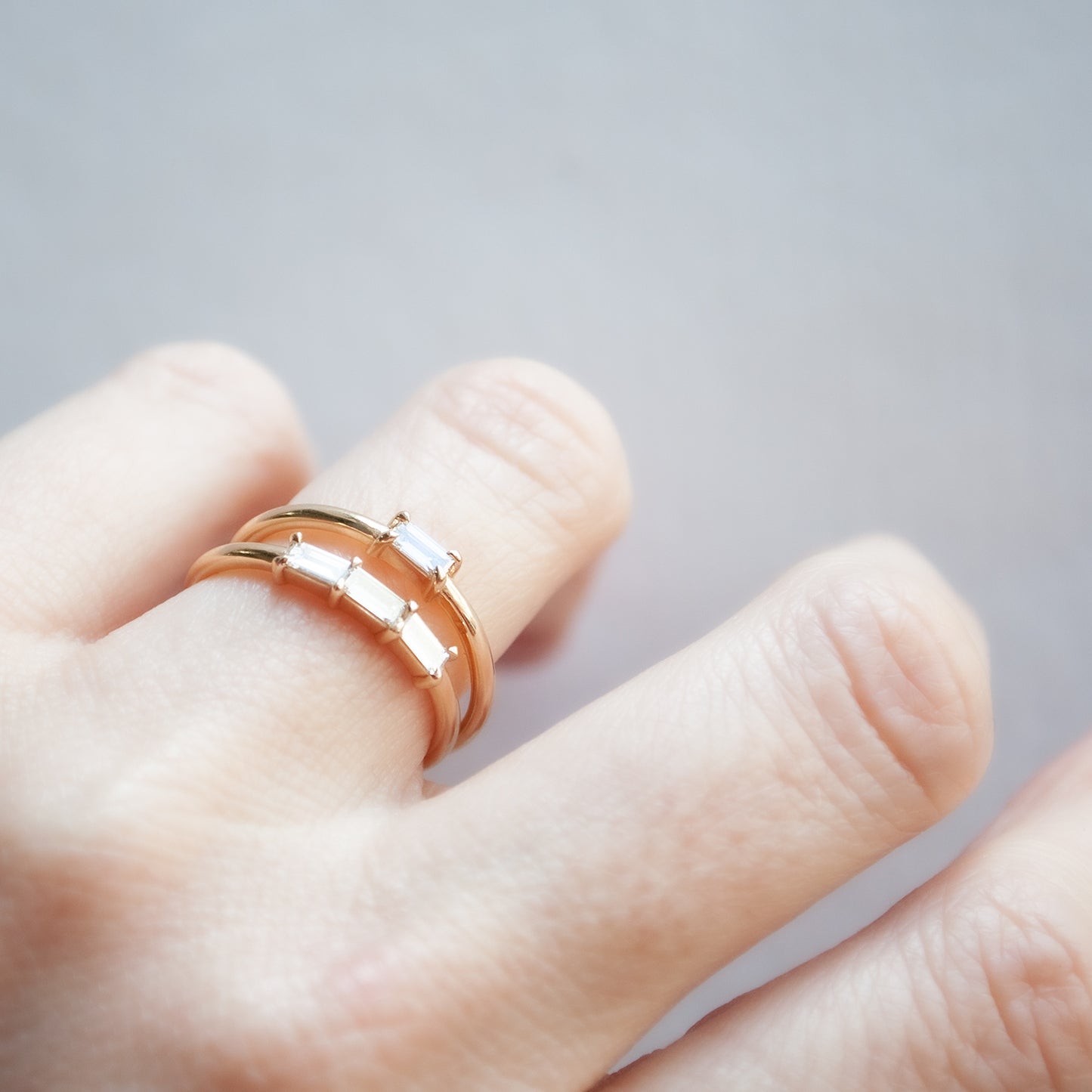 Linear Triple Baguette Ring