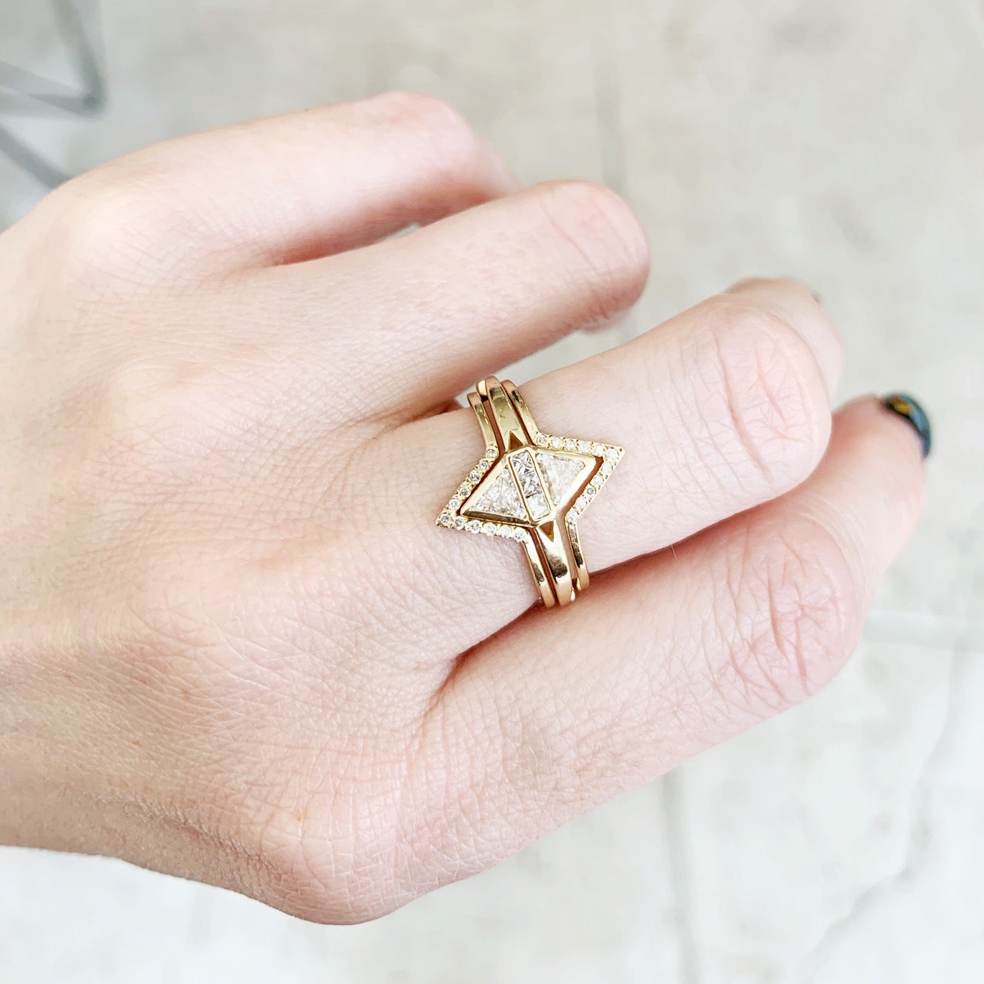 Split Love Nesting Ring