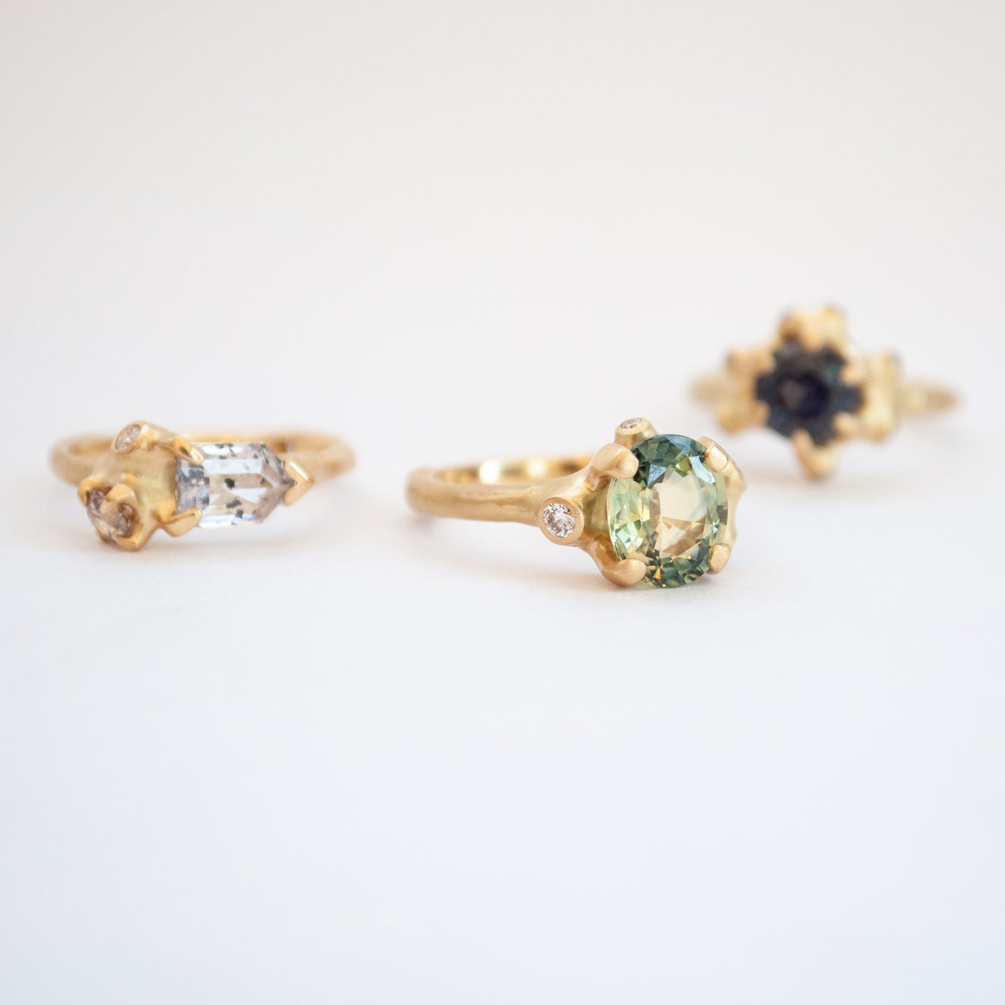 Ink Blot Diamond Cluster Ring