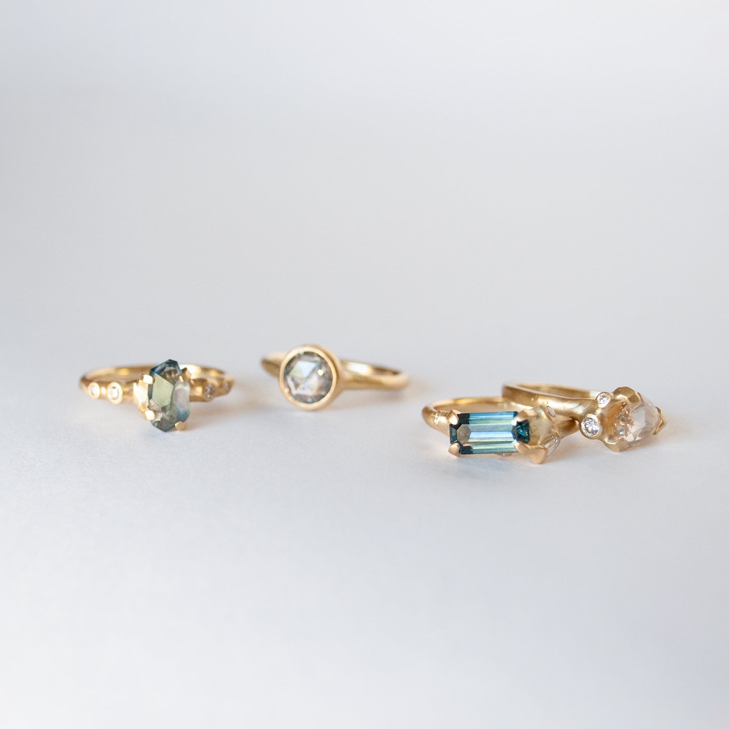 Blue Sapphire Cluster Ring