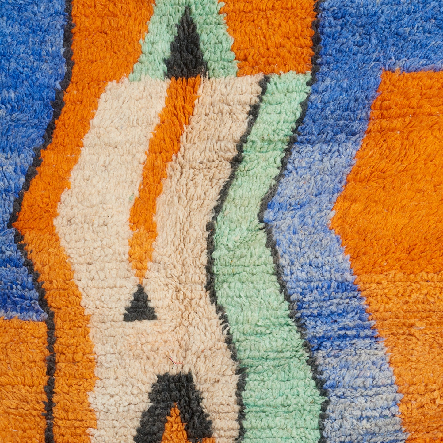 Orange & Blue Moroccan Rug