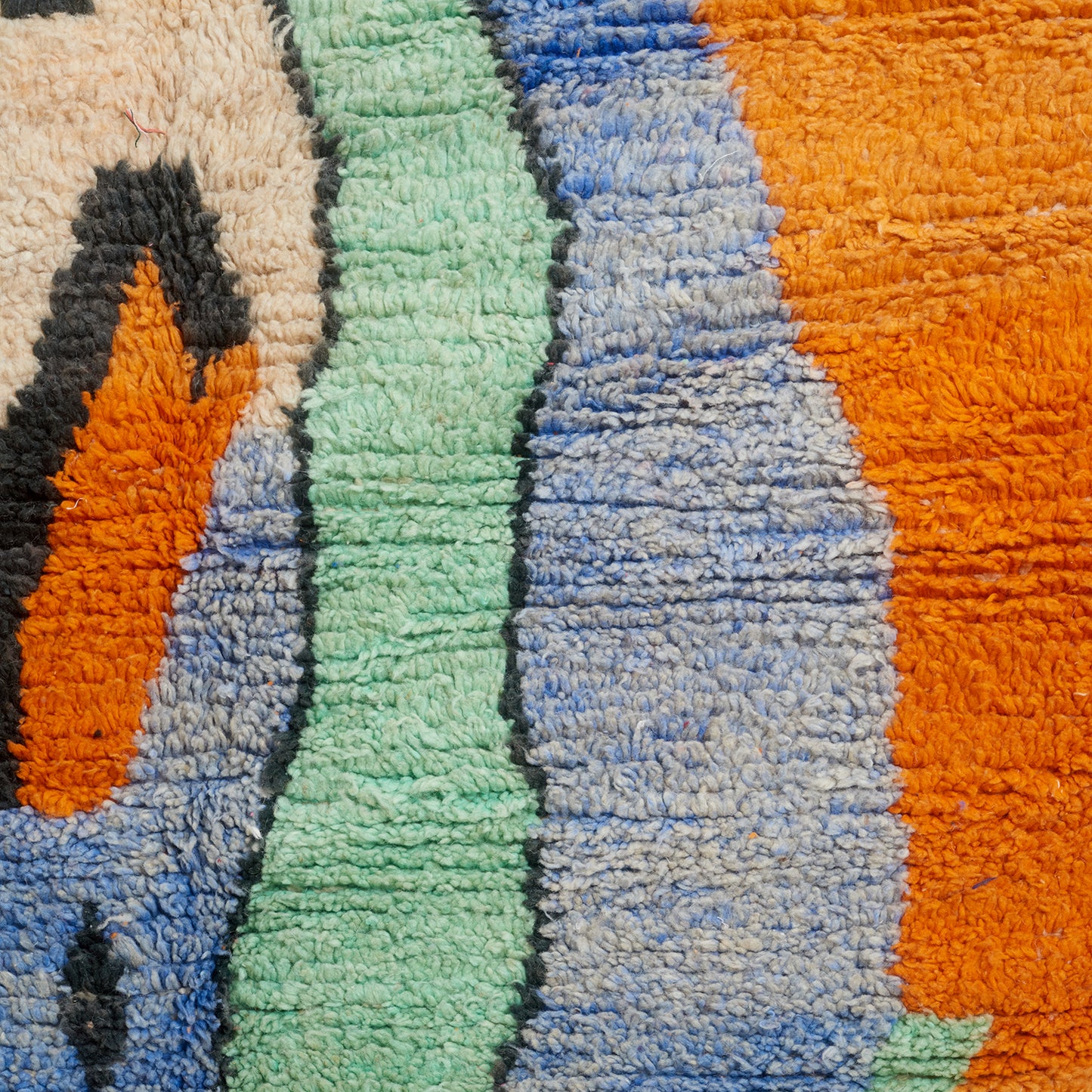 Orange & Blue Moroccan Rug