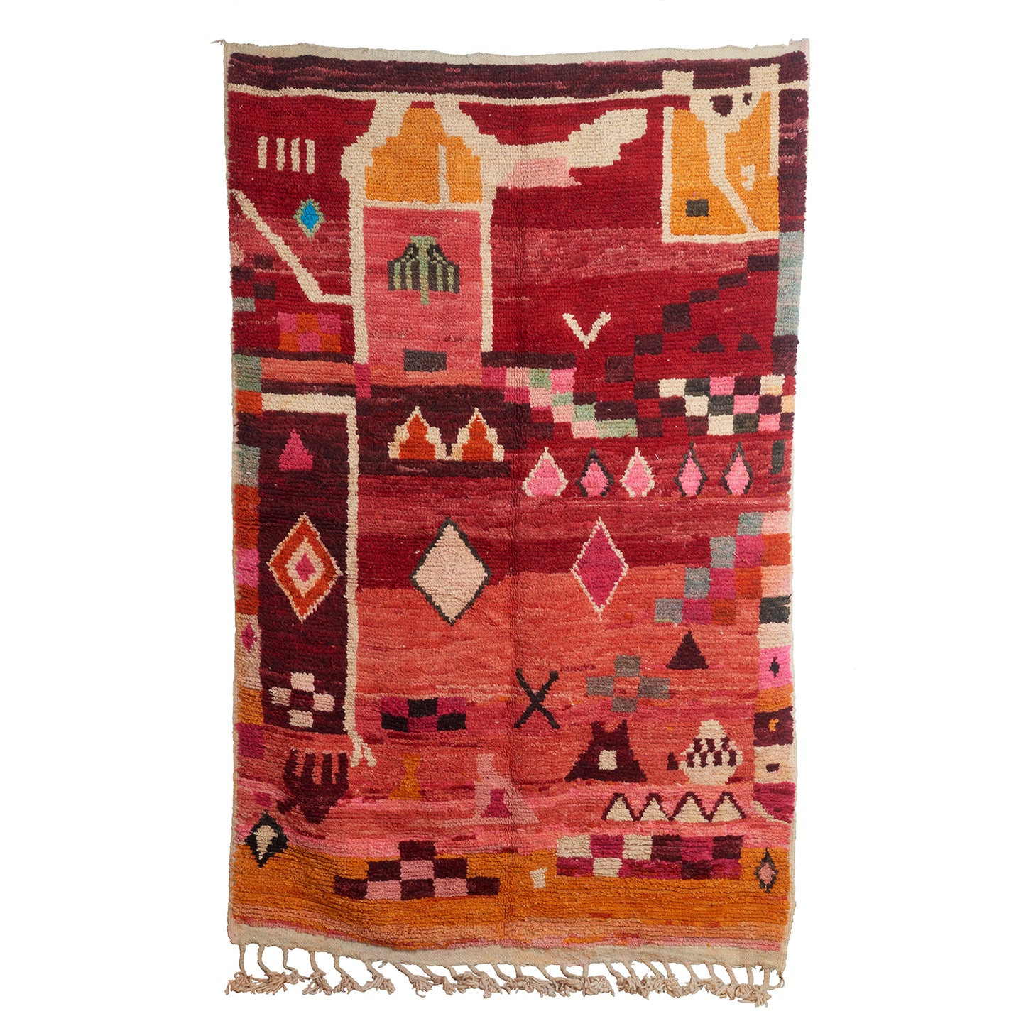 Red Ombre Moroccan Rug