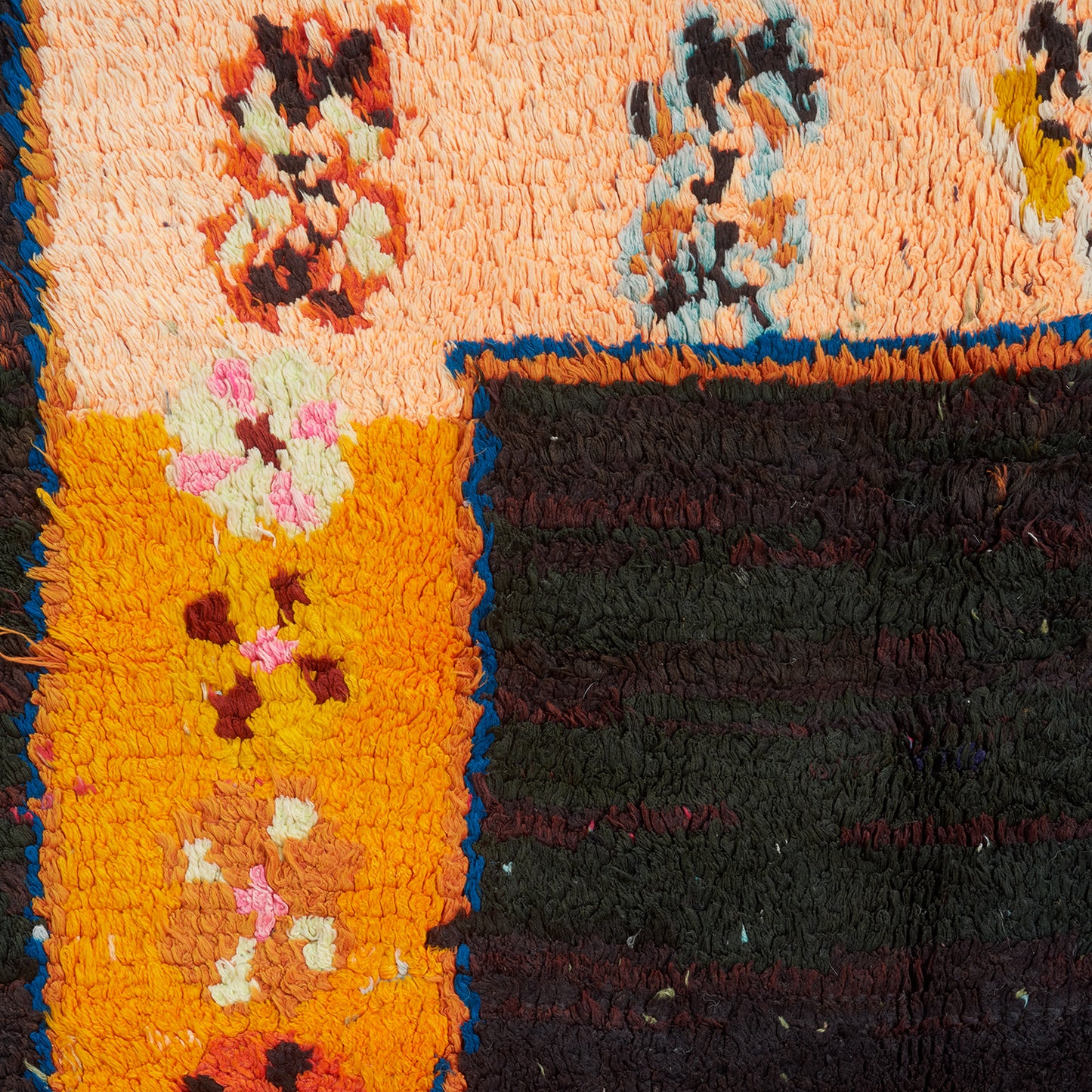 Vintage Black & Orange Rug