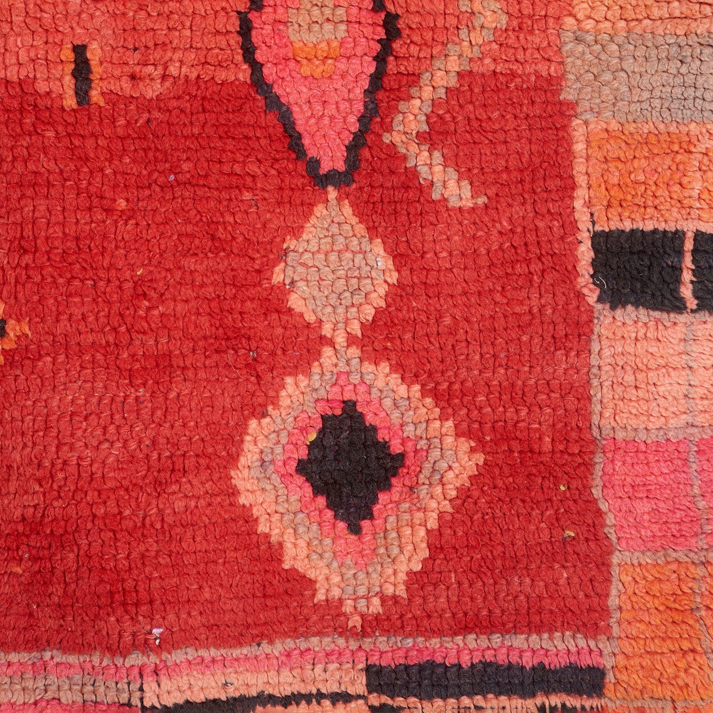 Vintage Red & Orange Abstract Rug