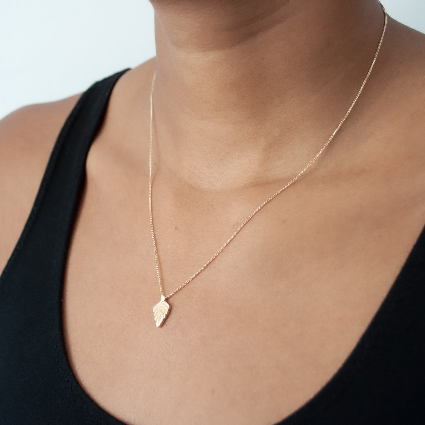 Palm Pendant Gold Necklace