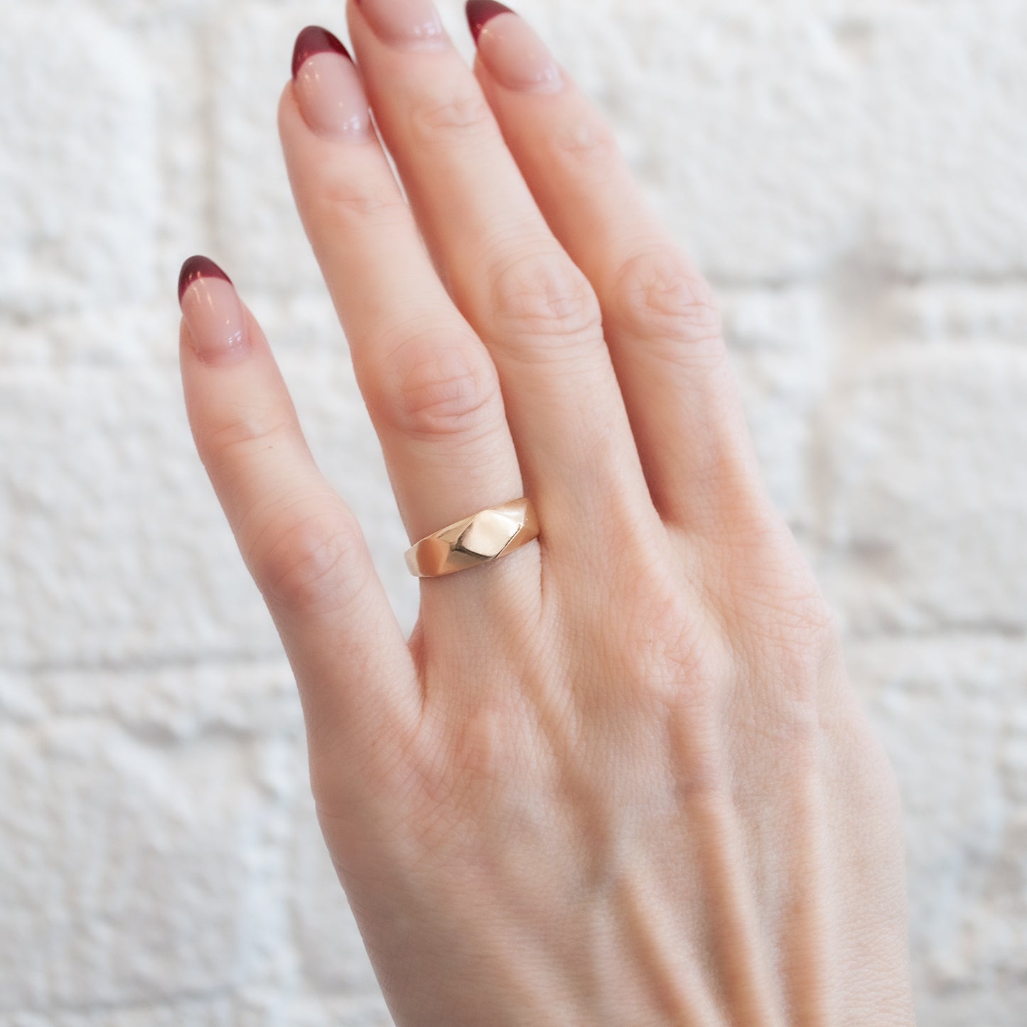 Gold Plane Signet Ring