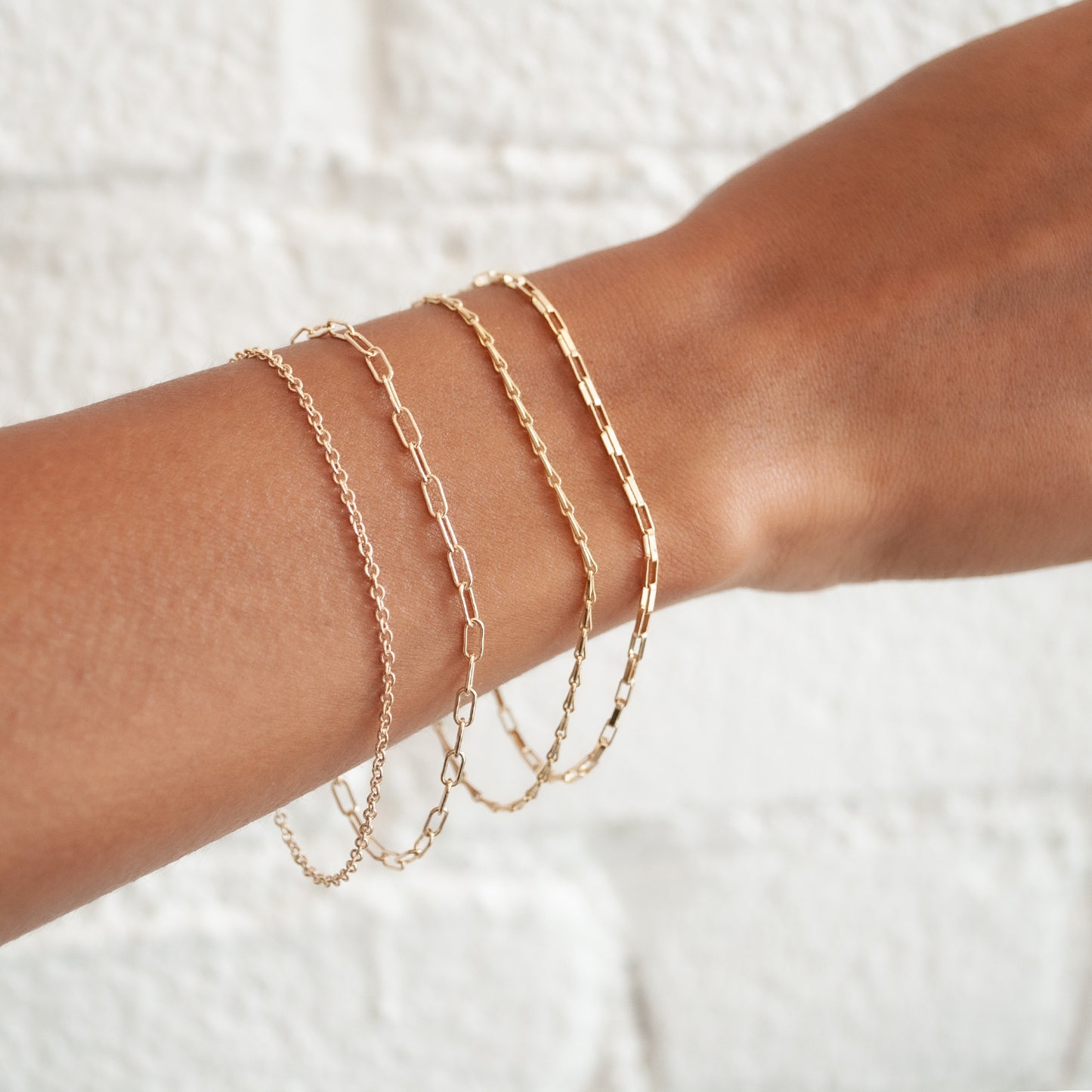 Gold Barleycorn Chain Bracelet